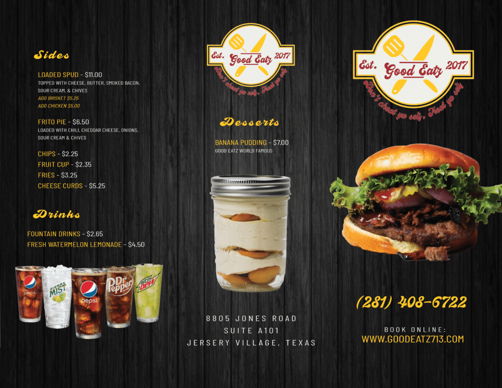 View Our Menu Good Eatz Houston's Best Food Truck